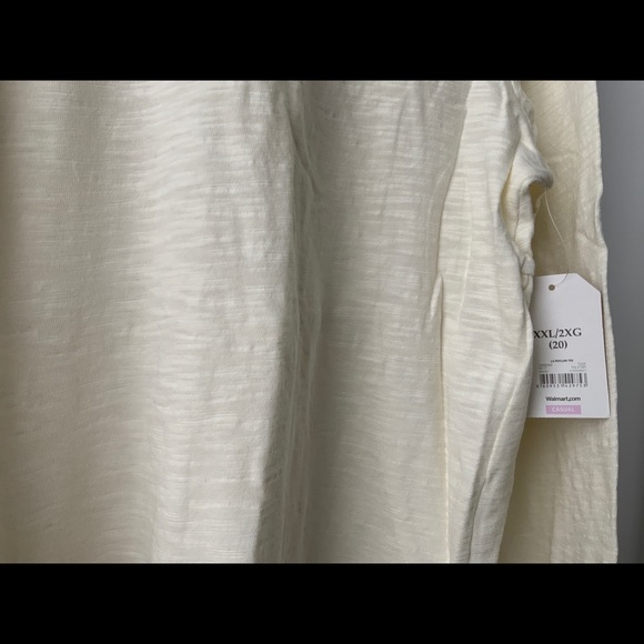 Cream Scoopneck Peplum Back Long Sleeve Top NWT - Picture 7 of 8